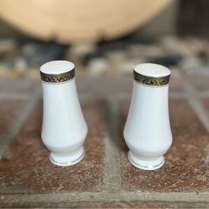 Mikasa China Chevalier Pattern Salt and Pepper Shaker Set